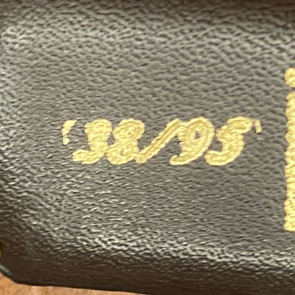 Vintage belt reversible two tone metal buckle leather black & brown sz 38 - Picture 7 of 9